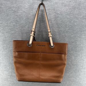 MICHAEL KORS- Brown Medium Pebbled Leather Bedford Tote Bag